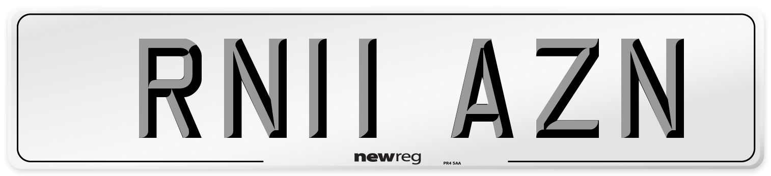 RN11 AZN Number Plate from New Reg
